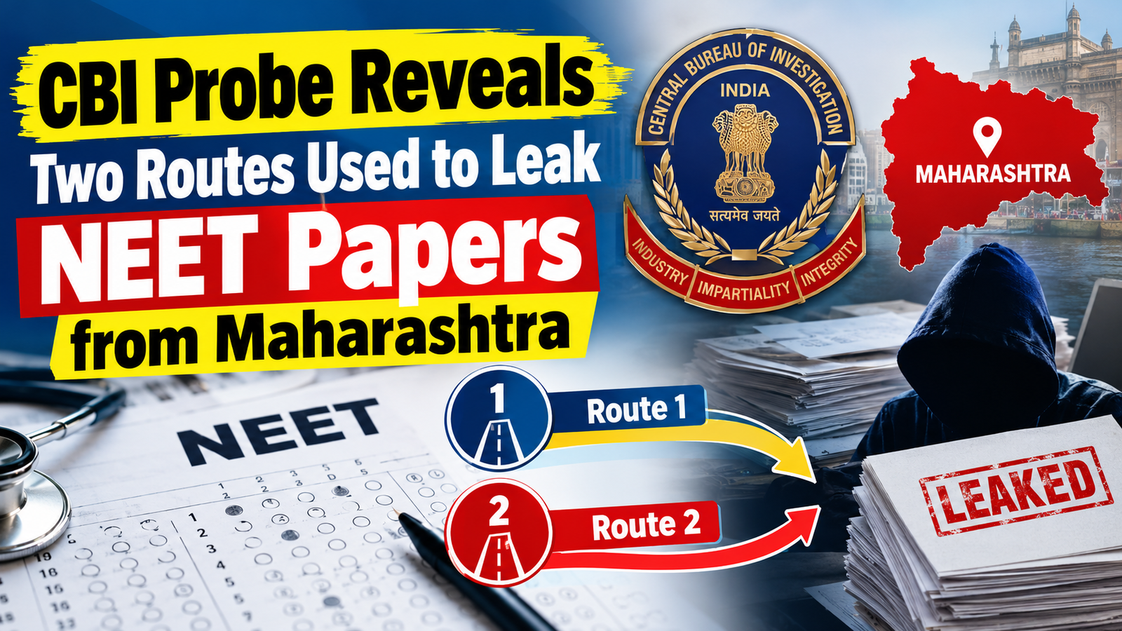 CBI Probe exhibits Routes Used to Leak NEET Papers from Maharashtra